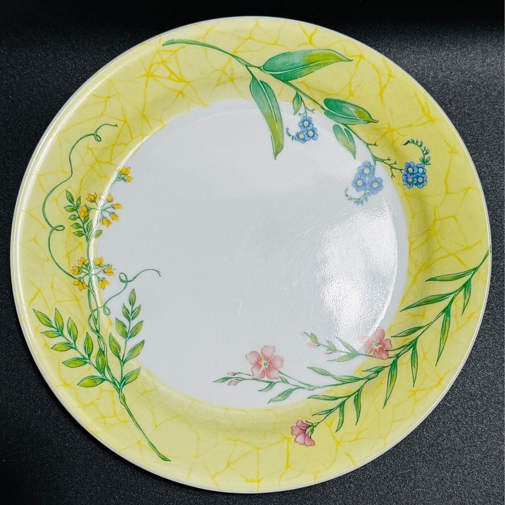 Vintage Corelle Sun Garden Dinner Plates Set of 3 Yellow Floral Corning USA 9"